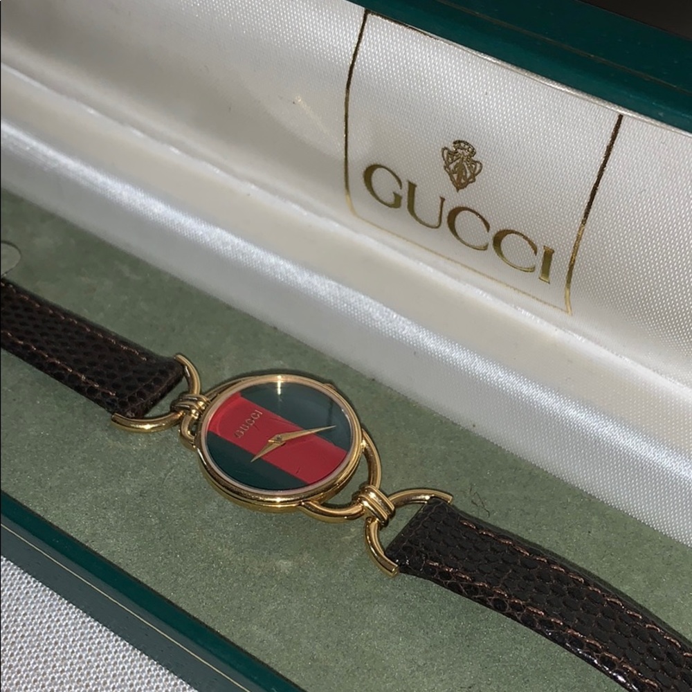 Authentic Gucci Ladies Gold Quartz Wristwatch